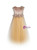 In Stock:Ship in 48 Hours Champagne Tulle Appliques Ankle Girl Dress