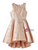 In Stock:Ship in 48 Hours Pink Gold Cloak Two Piece Knee Length Girl Dress