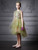 In Stock:Ship in 48 Hours Green Tulle Appliques With Coat Girl Dress