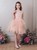 In Stock:Ship in 48 Hours Pink Tulle Appliques Short Flower Girl Dress