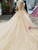 Champagne Ball Gown Sweetheart Tulle Appliques Wedding Dress