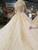 White Ball Gown Tulle Sequins Off The Shoulder Appliques Wedding Dress