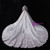 White High Neck Satin Appliques Beading Half Sleeve Wedding Dress