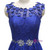 Elegant Royal Blue A-line Half Sleeves Lace Mother Of The Bride Dresses