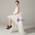 A-Line White Hi Lo Tulle Sleeveless With Crystal Flower Girl Dress