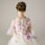 A-Line White Tulle Short Sleeve Appliques Long Flower Girl Dress