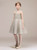 Short A-Line Gray Tulle Pleats Knee Length Flower Girl Dress