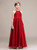 Red Halter Satin Lace Chiffon Backless Ankle Length Girl Dress