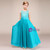 Simple Blue Lace Chiffon Sleeveless Ankle Length Flower Girl Dress