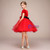 Red Velvet Tulle Cap Sleeve Short Knee Length Flower Girl Dress