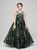 Ball Gown Dark Green Sequins Cap Sleeve Flowerr Girl Dress