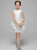 White Sheath Oragnza Appliques Flower Girl Dress With Crystal