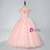 Pink Tulle Off The Shoulder Floor Length Appliques Flower Girl Dress