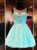 Shining A-Line Homecoming Dresses Jewel Short Organza