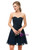 Blue Chiffon Sweetheart Neck Homecoming Dress With Pleats