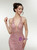 Pink Mermaid Tulle Halter Backless Prom Dress With Beading