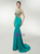 Sexy Green Satin Mermaid Backless Prom Dress With Crysatl