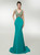 Sexy Green Satin Mermaid Backless Prom Dress With Crysatl