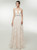 Champagne Lace Appliques Sweetheart Neck Backless Prom Dress