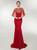 Red Mermaid Satin Floor Length Prom Dress With Crystal