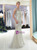 Gray Tulle Mermaid With Crystal Floor Length Prom Dress