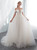 Simple Ivory Tulle Cold Shoulder Backless Fheather Wedding Dress