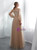 Dark Champagne Tulle Long Sleeve Appliques Wedding Dress