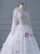 White Ball Gown Long Sleeve Lace Appliques With Beading Wedding Dress