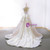 Light Champagne Spaghetti Straps Mesh Yarn Appliques Wedding Dress