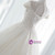 White Ball Gown Tulle Lace High Neck Cap Sleeve Wedding Dress