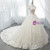 White Ball Gown Tulle Lace High Neck Cap Sleeve Wedding Dress