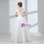 A-Line White Satin Lace Off The Shoulder Wedding Dress