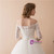 White Tulle Lace Short Sleeve Off The Shoulder Wedding Dress