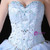 Blue Ball Gown Tulle Sweetheart Print Quinceanera Dresses With Beading