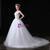 White Ball Gown Tulle Off The Shoulder Wedding Dress With Beading