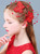 Big Bow Hair Clip Red Butterfly 2 Piece Hair Accessories