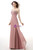 Pink Chiffon Sweetheart Neck Pleats Floor Length Prom Dress