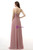 Pink Chiffon Sweetheart Neck Pleats Floor Length Prom Dress