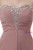 Pink Chiffon Sweetheart Neck Pleats Floor Length Prom Dress