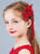Flower Girl Hairpin Red Beading Flower Hairpin