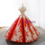 Red Sequins Ball Gown Appliques Off The Shoulder Wedding Dress