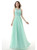 Simple Green Chiffon Lace Backless Bridesmaid Dress