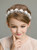 Children's Hairband Girl Pearl Hair Accessories Crystal White Flowers