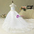 Ball Gown White Tulle Appliques Cap Sleeve Flower Girl Dress