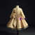 Khaki Satin Long Sleeve Short Flower Girl Dress With Bow