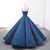 Blue Ball Gown Sweetheart Sequins Weddign Dress With Beading