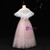 A-line Pink And White Tulle Long Flower Girl Dress