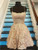 A-line Spaghetti Straps Applique Backless Short Homecoming Dress