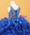 Royal Blue Ball Gown Organza With Crystal Flower Girl Dress