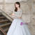Silver Gray Tulle Long Sleeve Backless Quinceanera Dresses With Sequins
